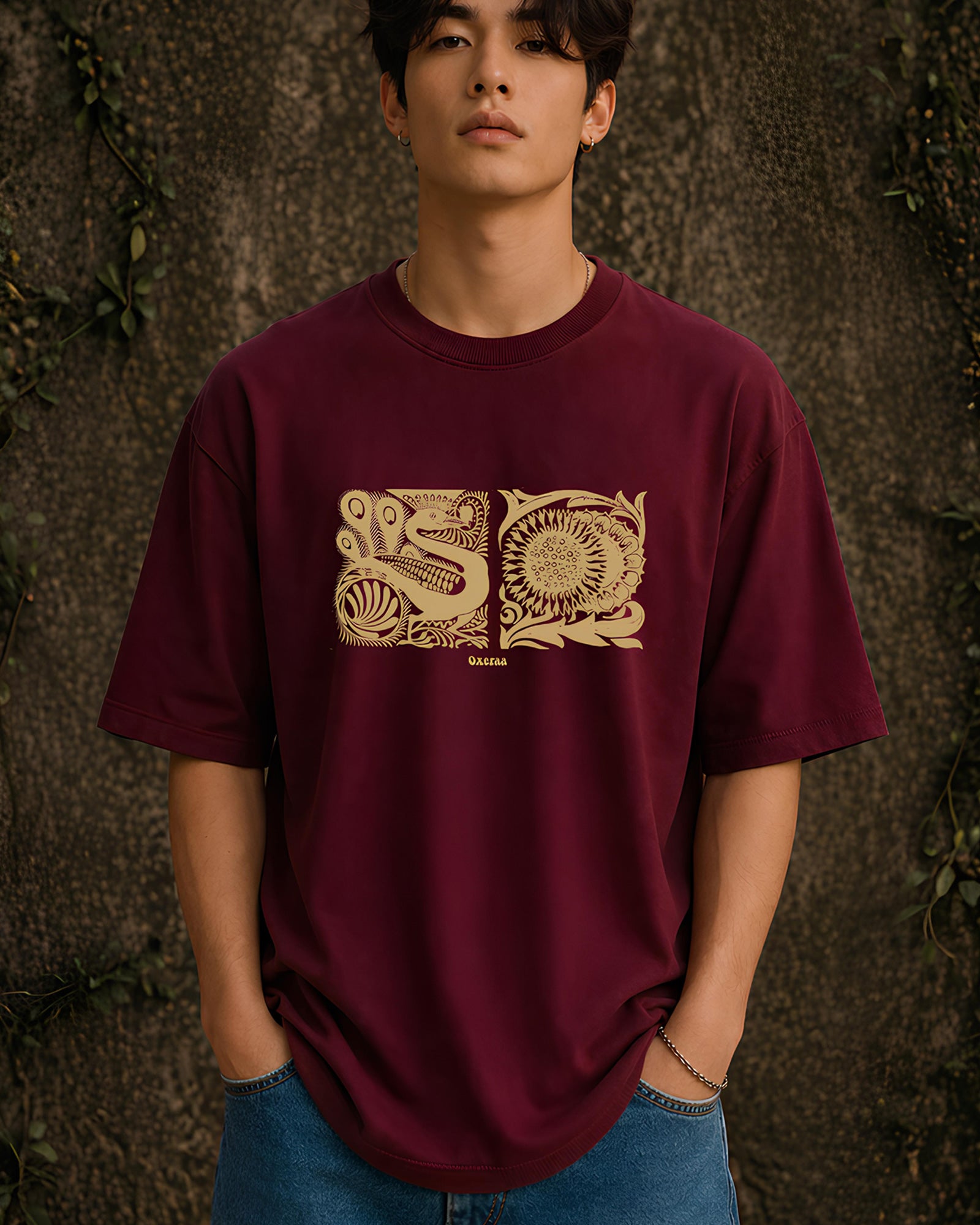 Beasts of the Forest Aesthetic Print - Oversized T-Shirt for Men