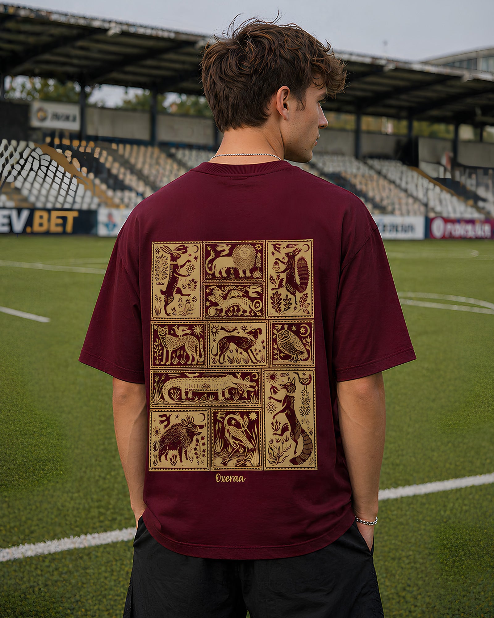 Beasts of the Forest Aesthetic Print - Oversized T-Shirt for Men