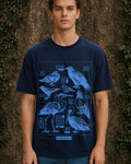 Bird Forms Aesthetic Print - Oversized T-Shirt for Men