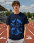 Bird Forms Aesthetic Print - Oversized T-Shirt for Men