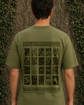 Botanical Panels Aesthetic Print - Oversized T-Shirt for Men