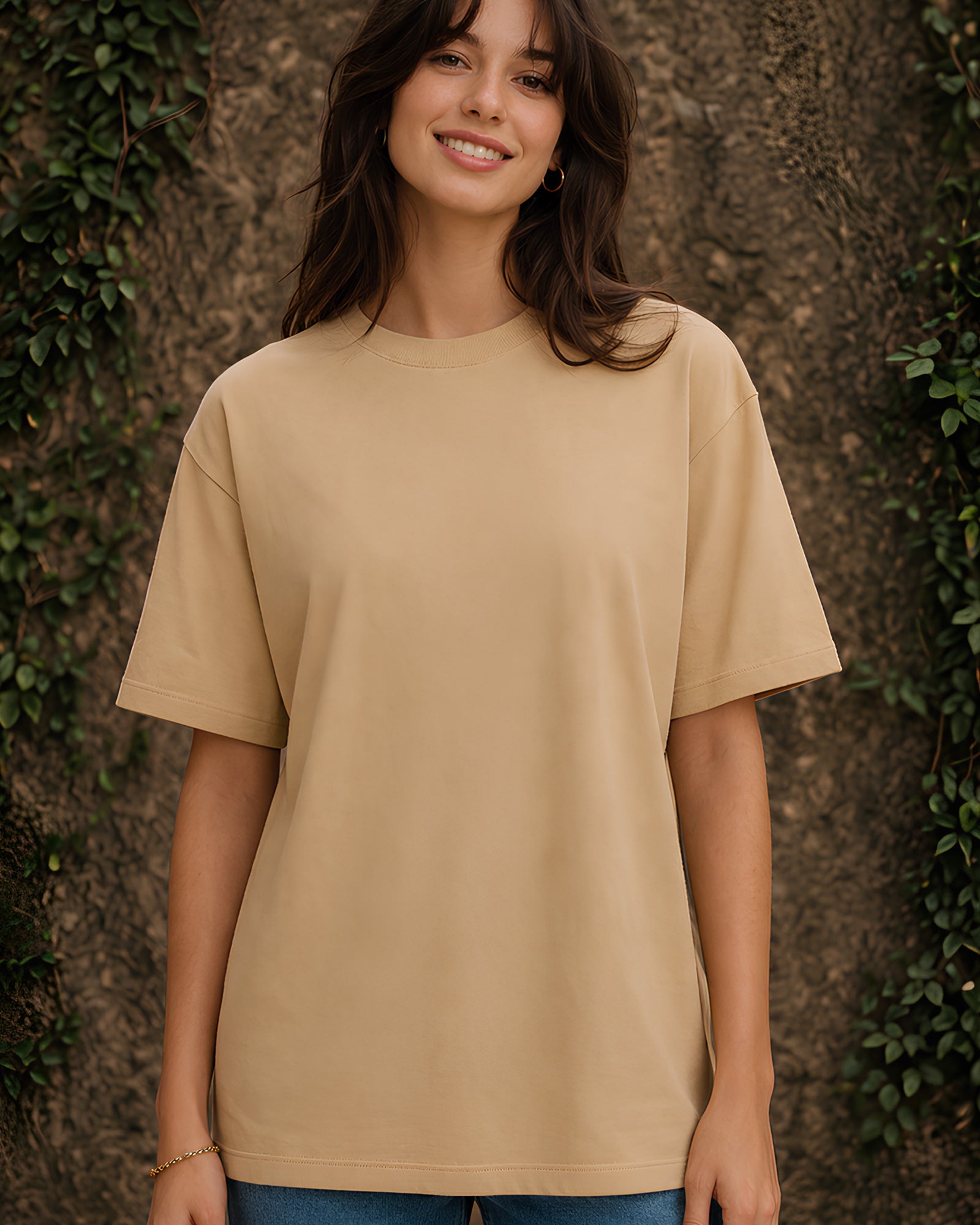 Botanical Panels Aesthetic Print - Oversized T-Shirt for Women