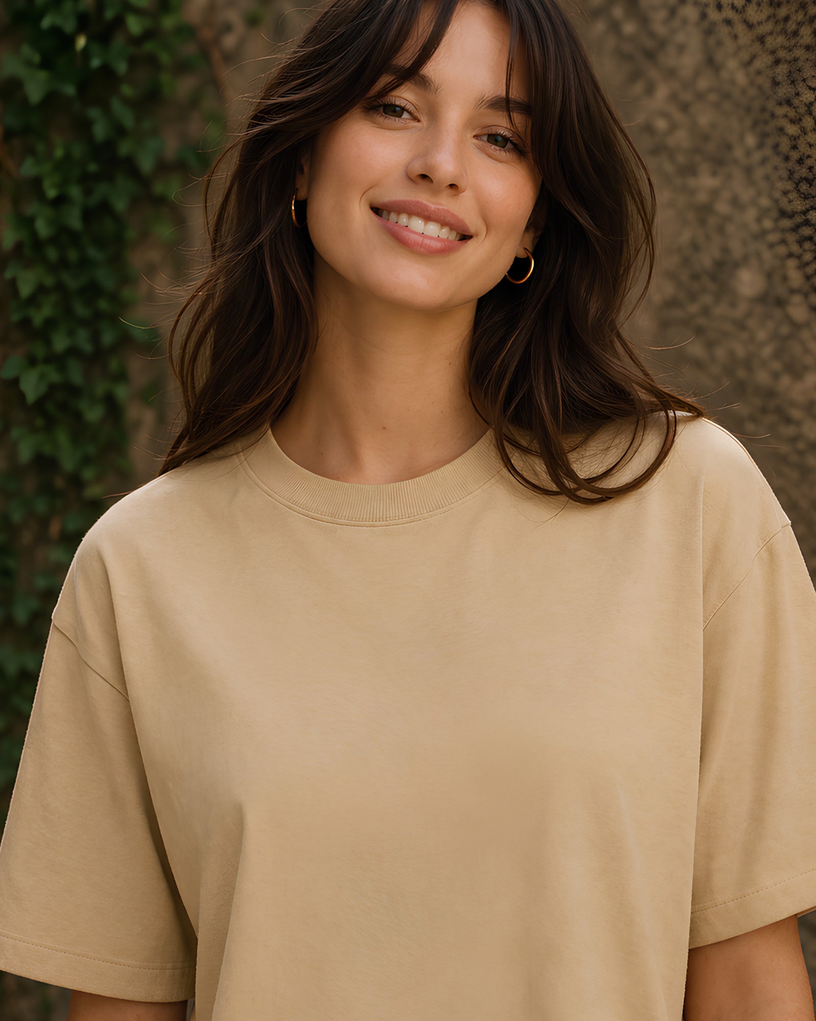 Botanical Panels Aesthetic Print - Oversized T-Shirt for Women