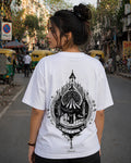 Chronoscape Aesthetic Print - Oversized T-Shirt for Women