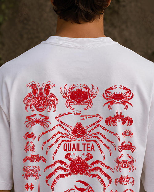 Crab Evolution Aesthetic Print - Oversized T-Shirt for Men