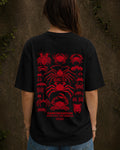 Crab Evolution Aesthetic Print - Oversized T-Shirt for Women