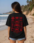 Crab Evolution Aesthetic Print - Oversized T-Shirt for Women