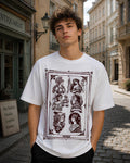 Crowned Goddess Aesthetic Print - Oversized T-Shirt for Men