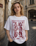Crowned Goddess Aesthetic Print - Oversized T-Shirt for Women