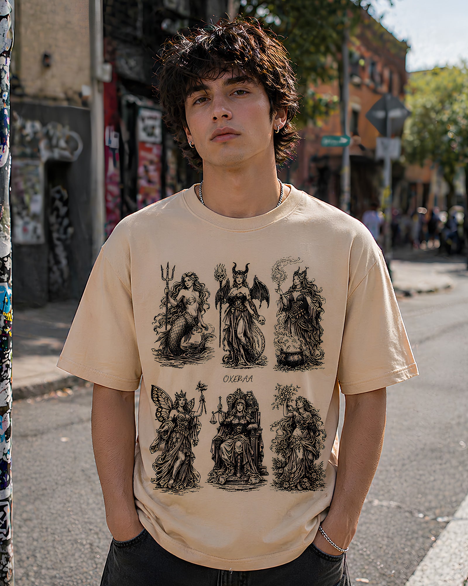 Crowning the Arcana Aesthetic Print - Oversized T-Shirt for Men