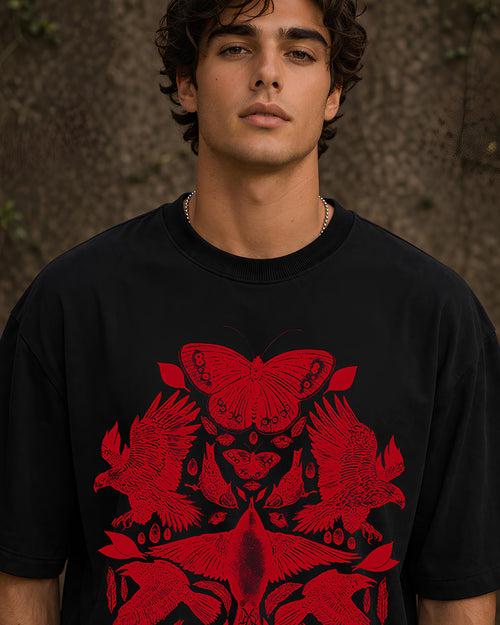 Dark Wilderness Aesthetic Print - Oversized T-Shirt for Men