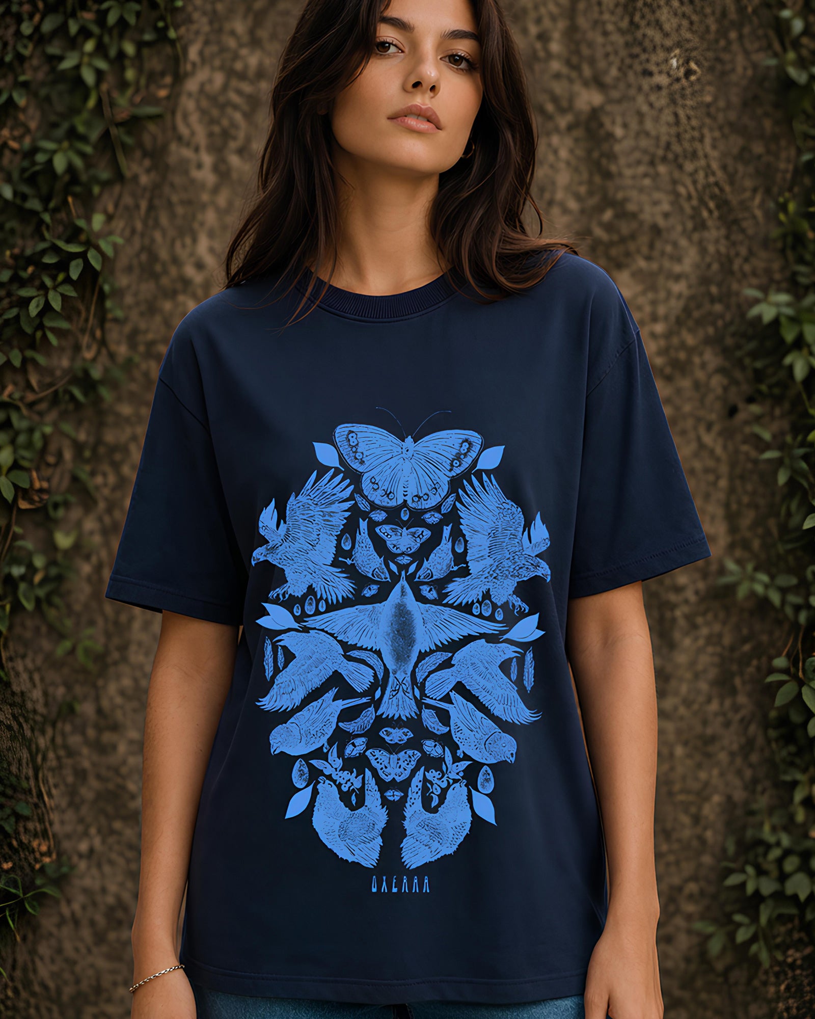 Dark Wilderness Aesthetic Print - Oversized T-Shirt for Women