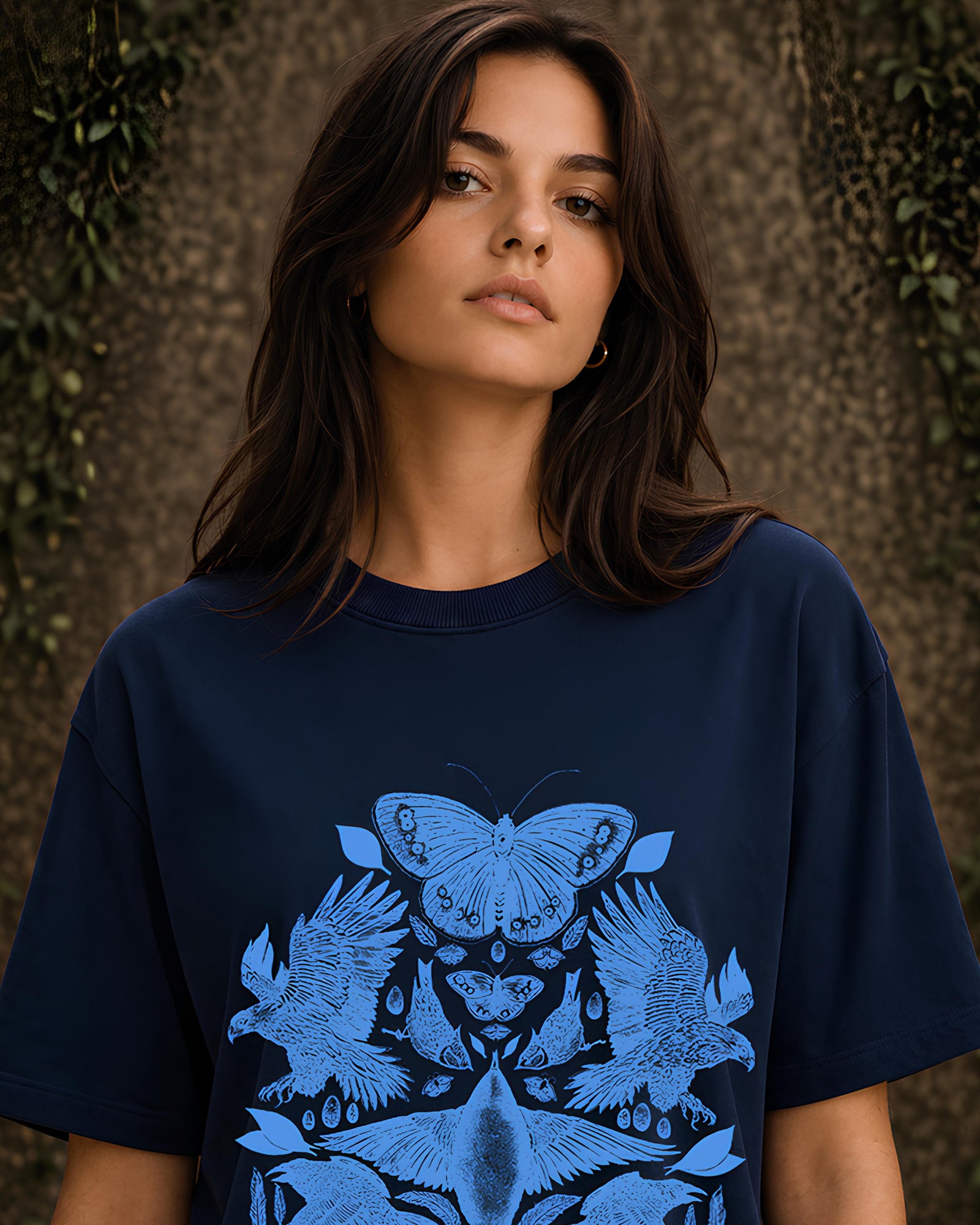 Dark Wilderness Aesthetic Print - Oversized T-Shirt for Women