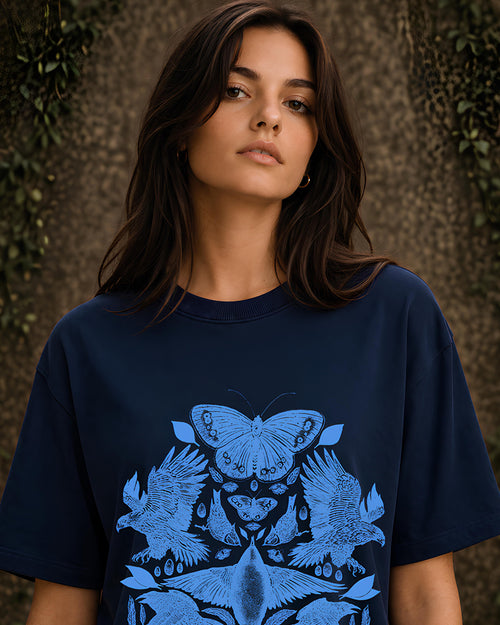 Dark Wilderness Aesthetic Print - Oversized T-Shirt for Women