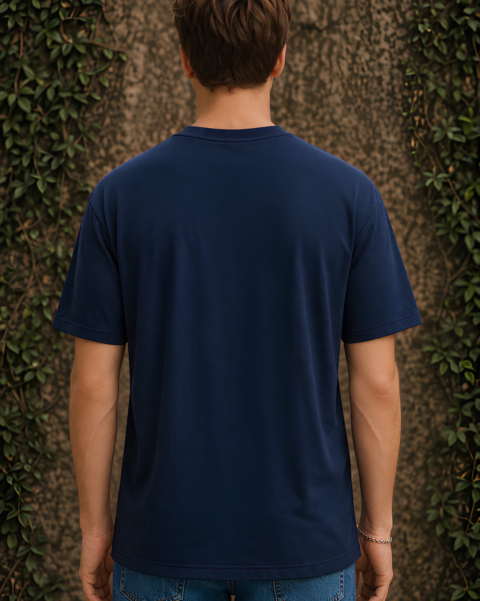 Ethereal Embrace Aesthetic Print - Oversized T-Shirt for Men