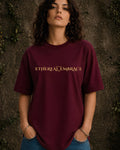 Ethereal Embrace Aesthetic Print - Oversized T-Shirt for Women