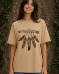 Ethereal Sovereign Aesthetic Print - Oversized T-Shirt for Women