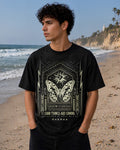Evolve & Rise Aesthetic Print - Oversized T-Shirt for Men