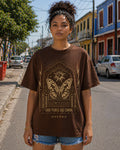 Evolve & Rise Aesthetic Print - Oversized T-Shirt for Women