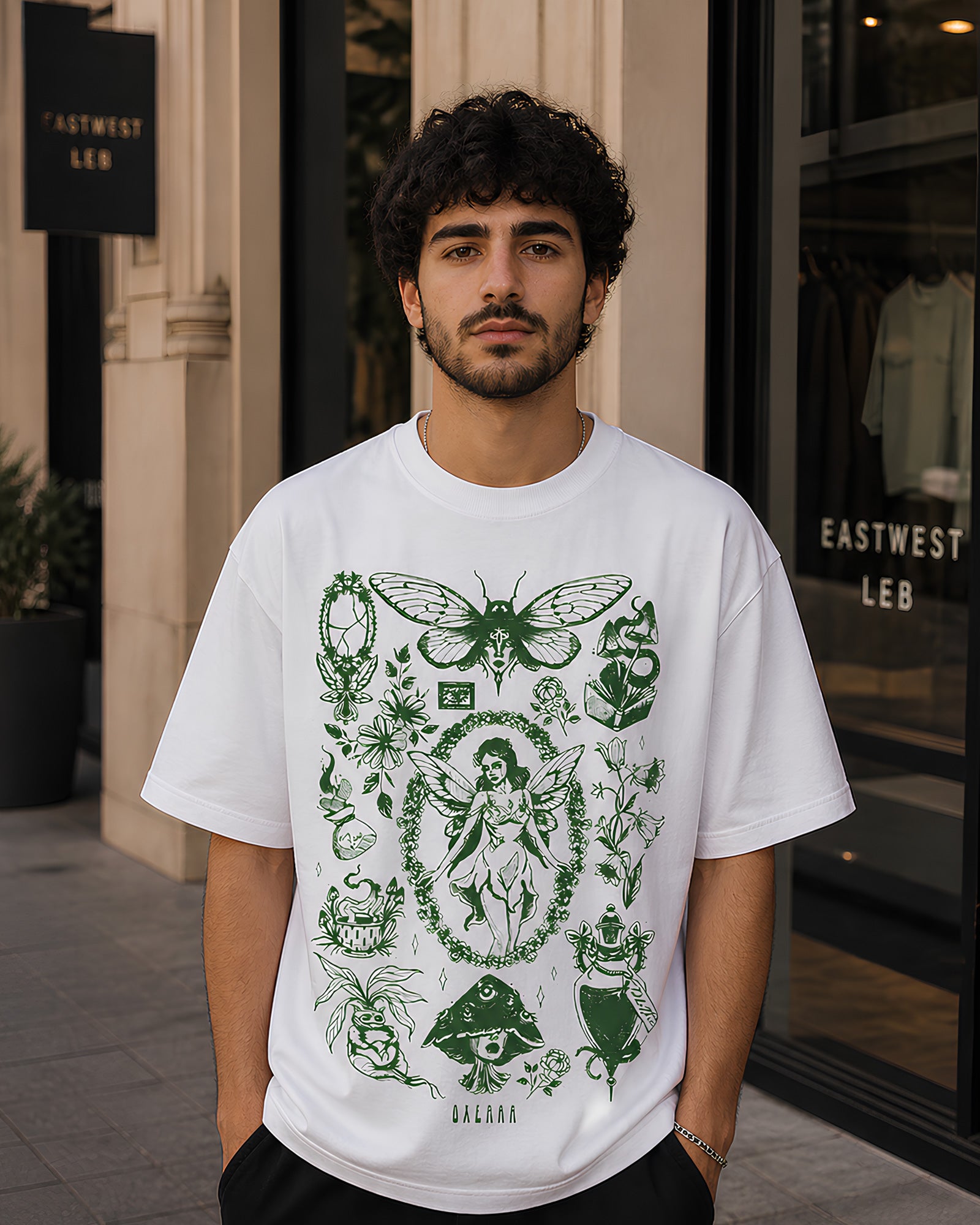 Flora & Fae Aesthetic Print - Oversized T-Shirt for Men