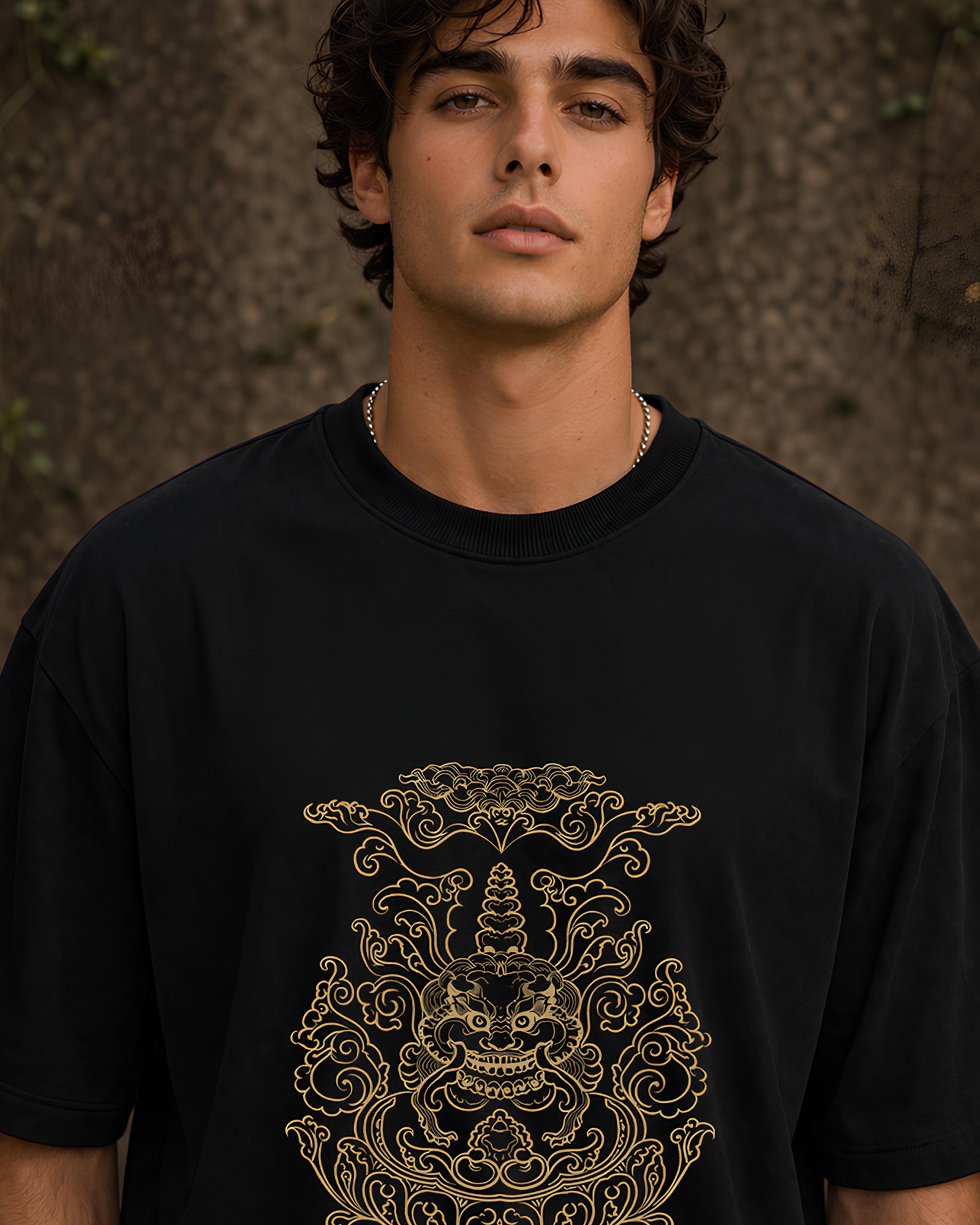 Imperial Aesthetic Print - Oversized T-Shirt for Men