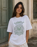 Imperial Aesthetic Print - Oversized T-Shirt for Women