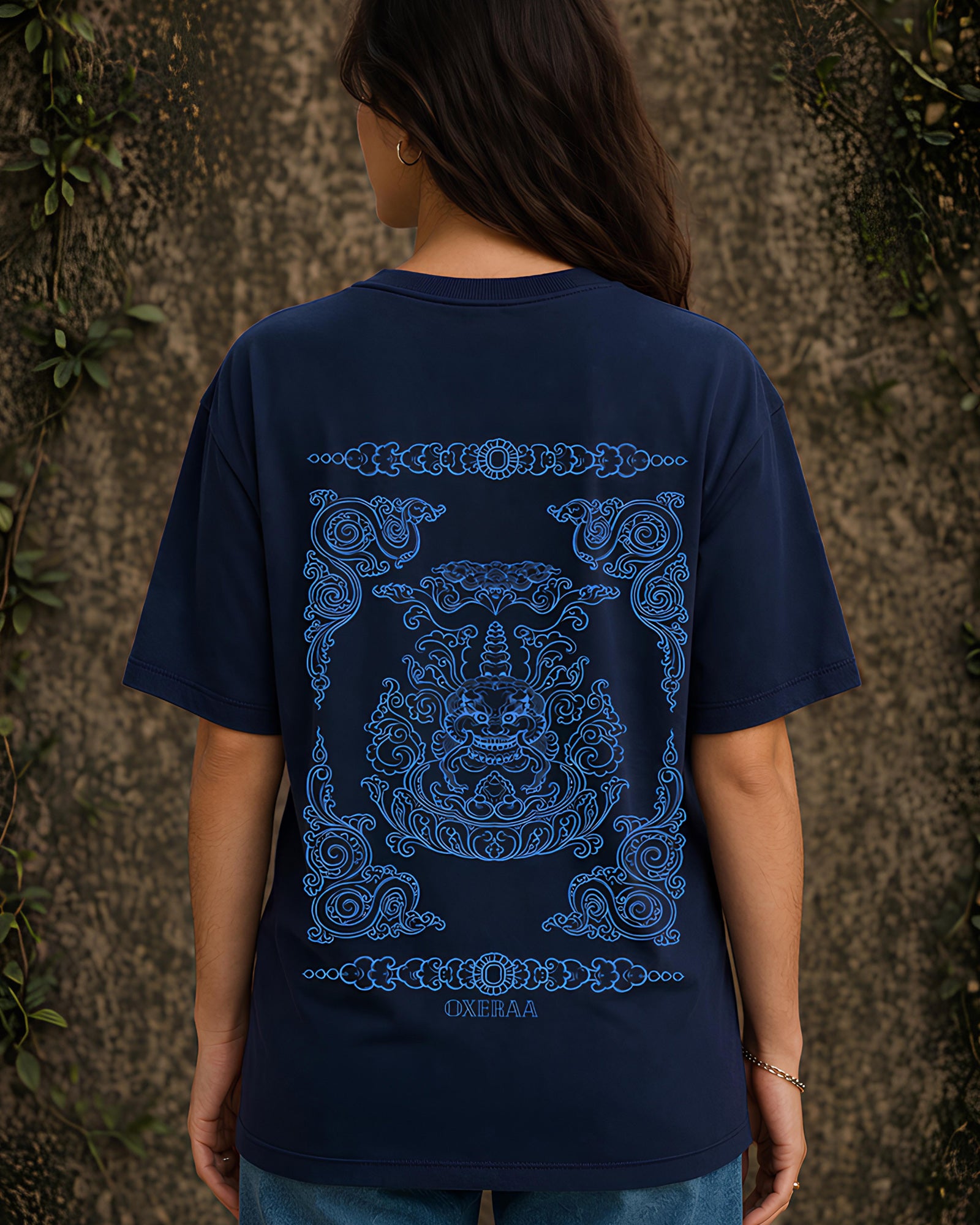 Imperial Sigil Aesthetic Print - Oversized T-Shirt for Women