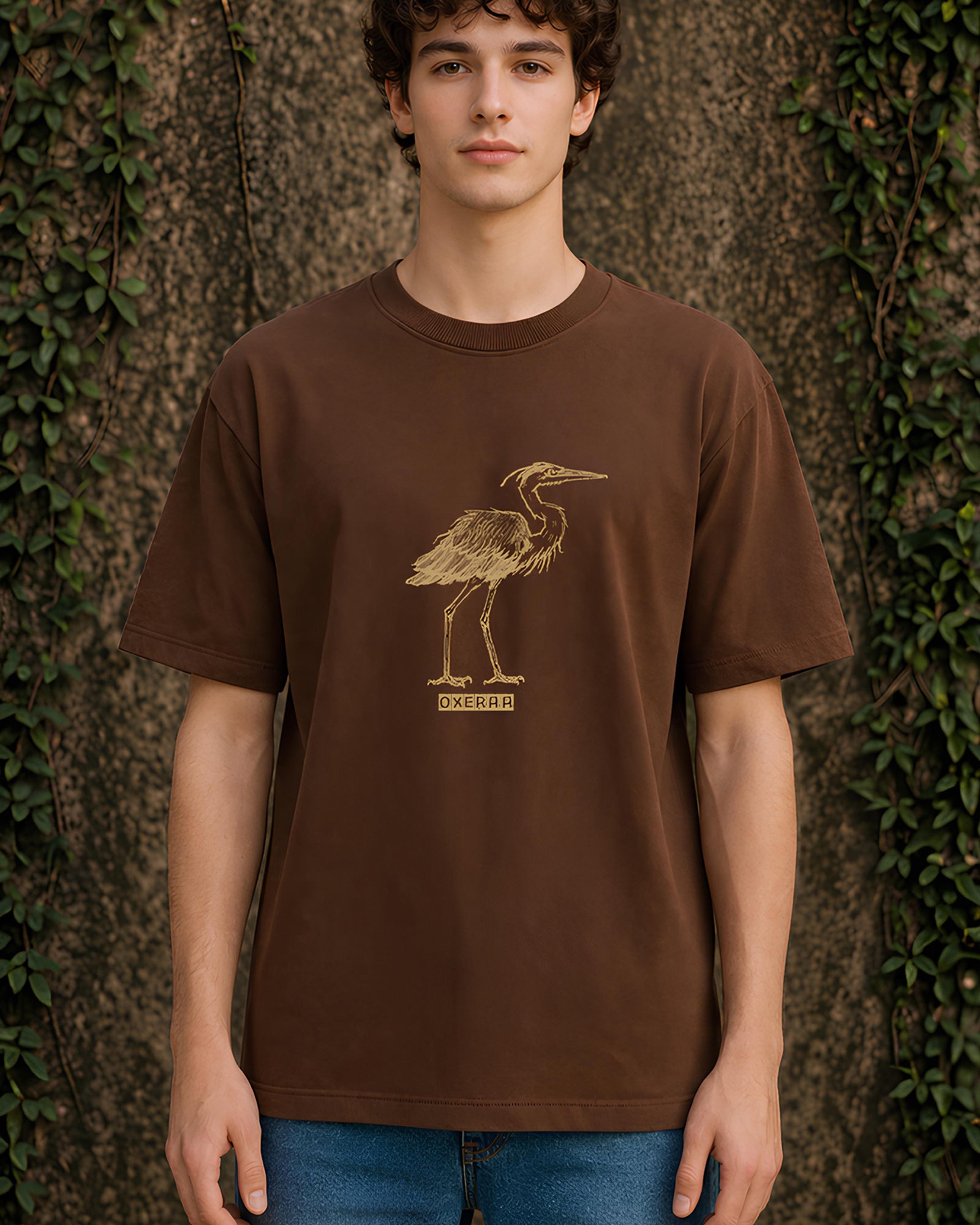 Inked Wings Aesthetic Print - Oversized T-Shirt for Men