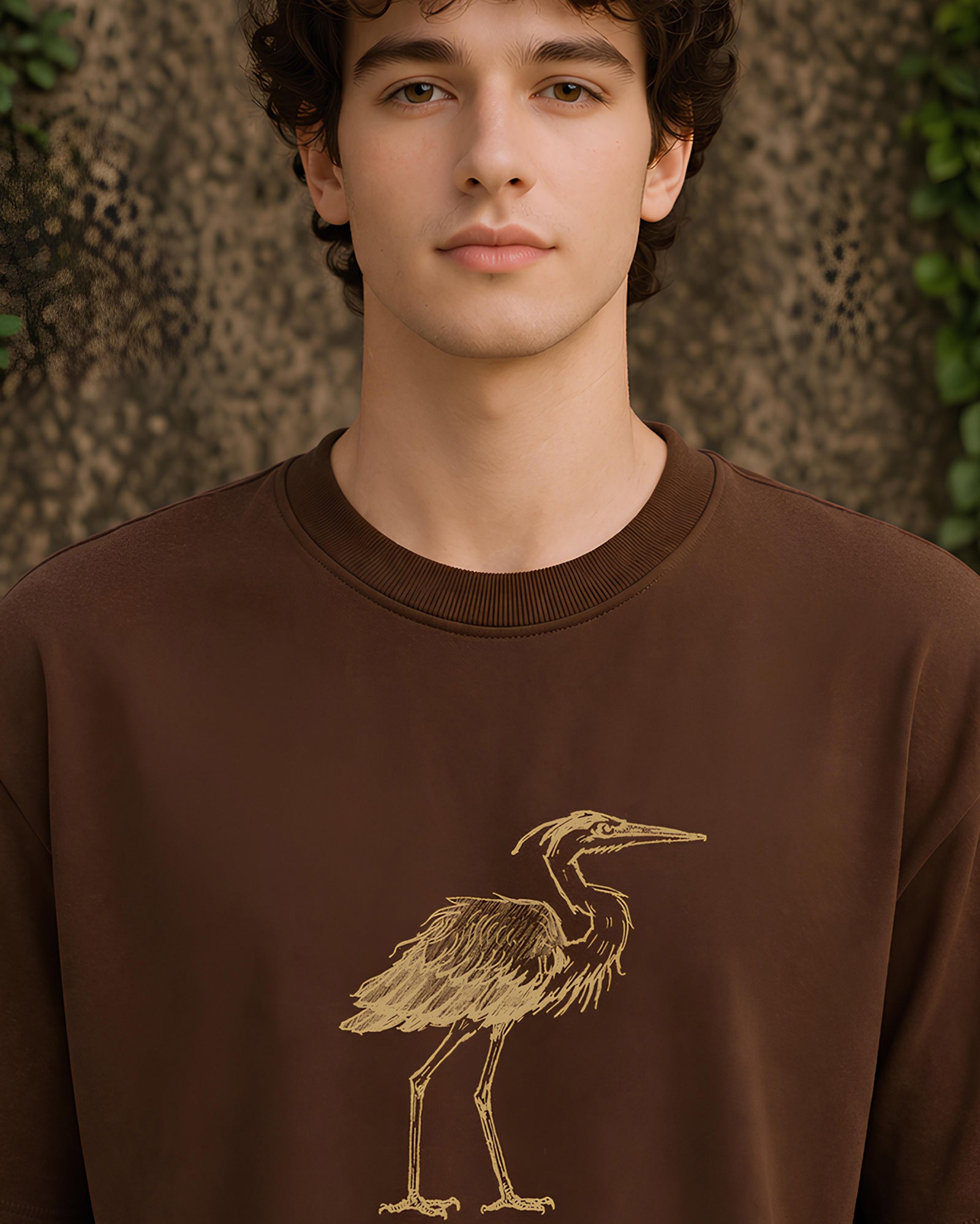 Inked Wings Aesthetic Print - Oversized T-Shirt for Men