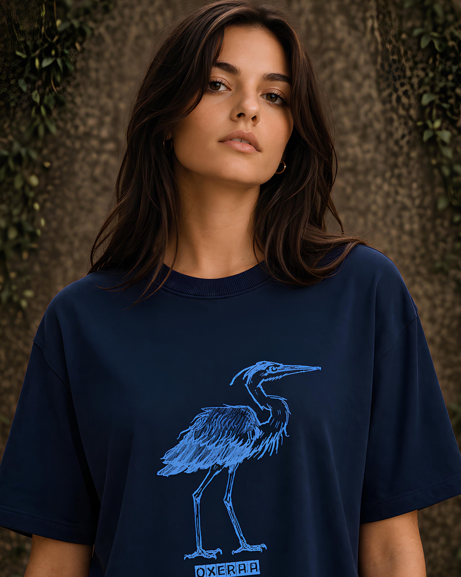 Inked Wings Aesthetic Print - Oversized T-Shirt for Women