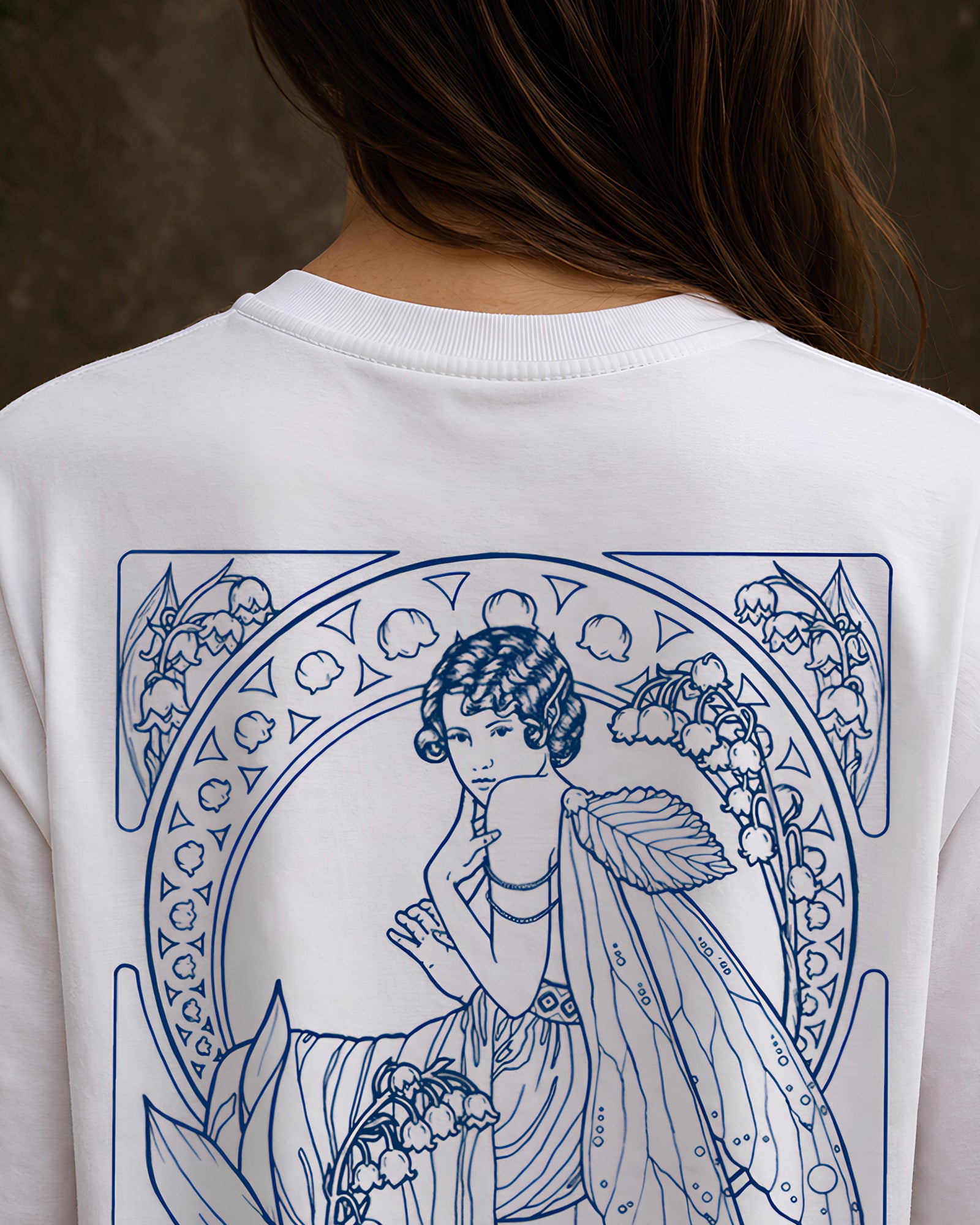 Lily Whisper Fairy Aesthetic Print - Oversized T-Shirt for Women