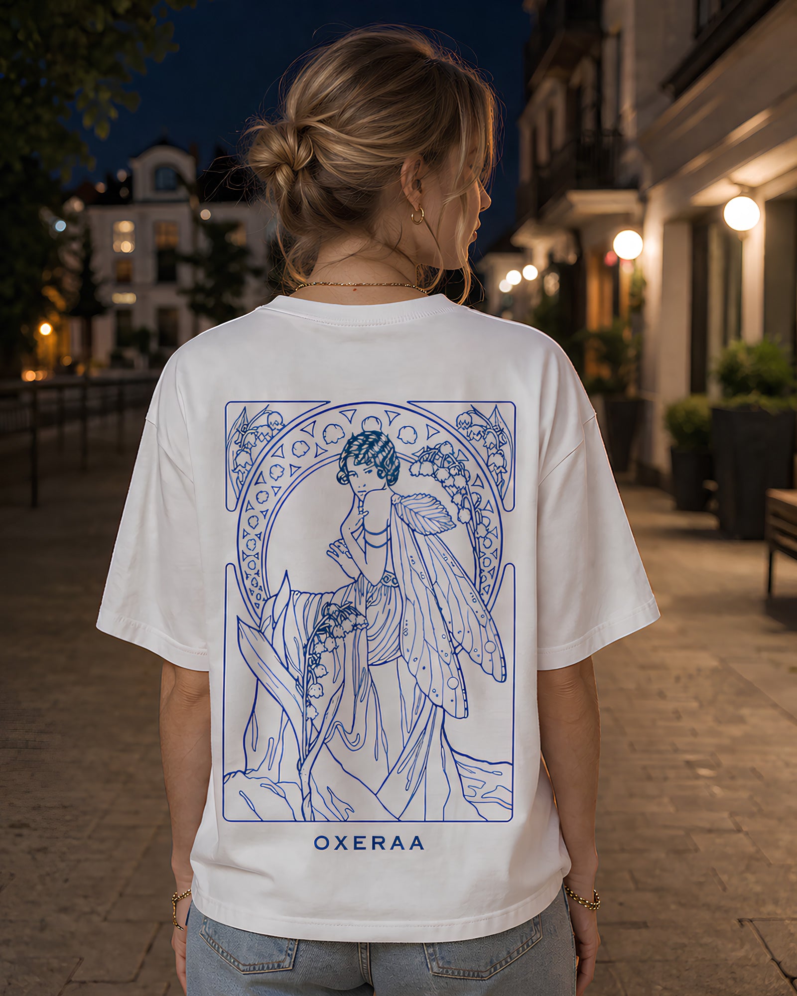 Lily Whisper Fairy Aesthetic Print - Oversized T-Shirt for Women