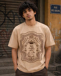Lotus & Grace Aesthetic Print - Oversized T-Shirt for Men