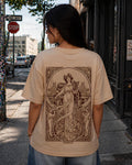 Lyra Divina Aesthetic Print - Oversized T-Shirt for Women