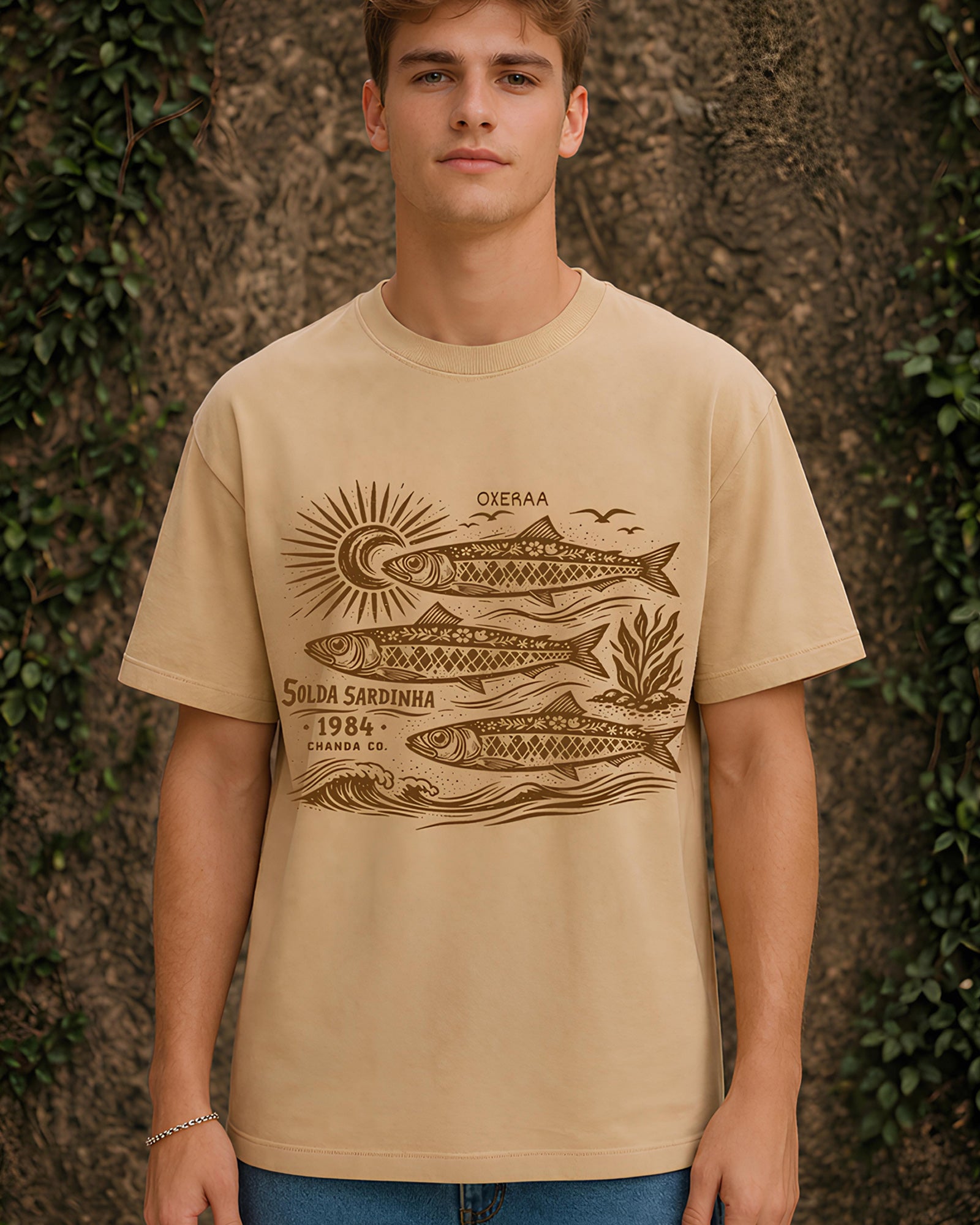 Maritime Seal Aesthetic Print - Oversized T-Shirt for Men