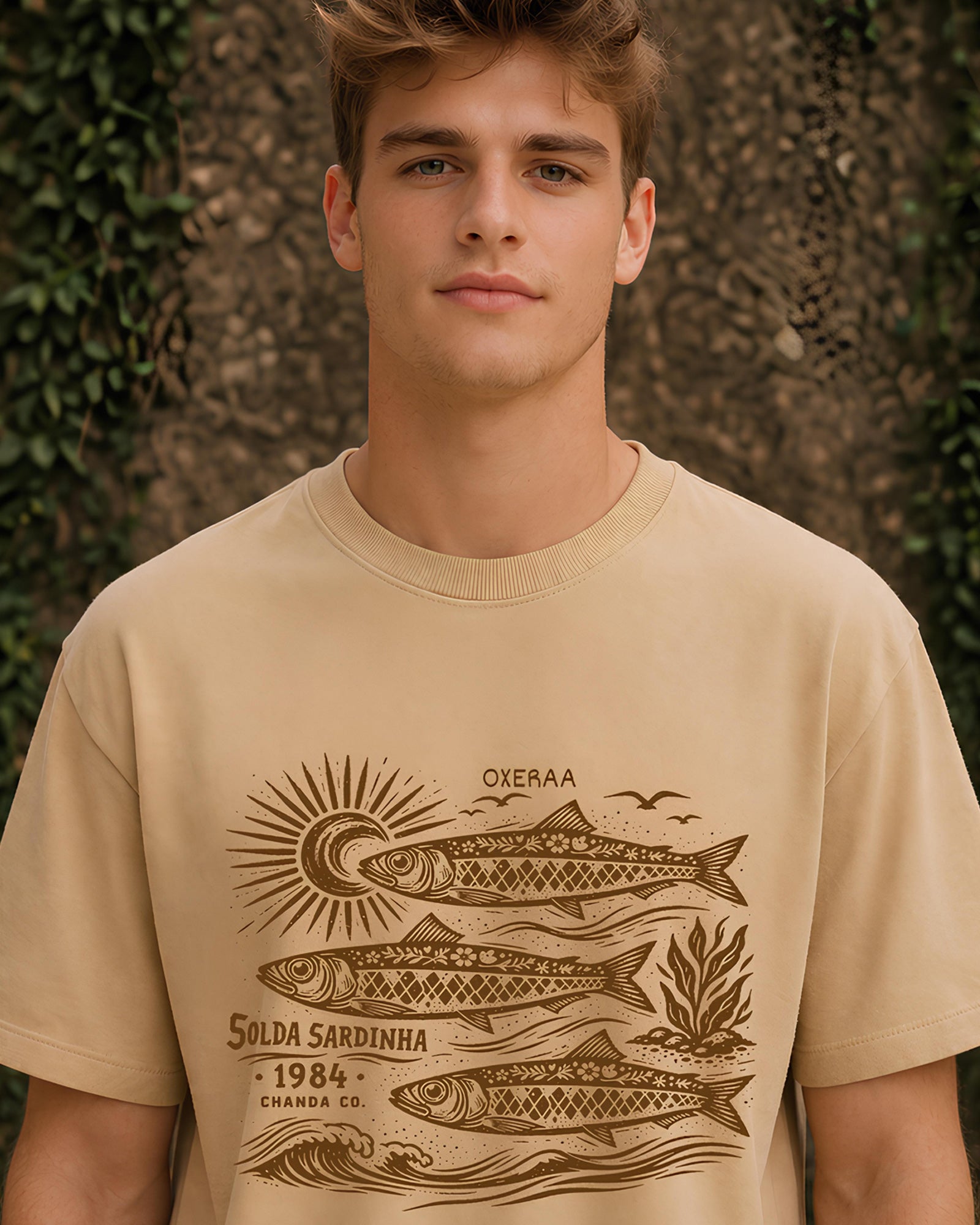 Maritime Seal Aesthetic Print - Oversized T-Shirt for Men