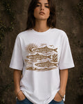 Maritime Seal Aesthetic Print - Oversized T-Shirt for Women