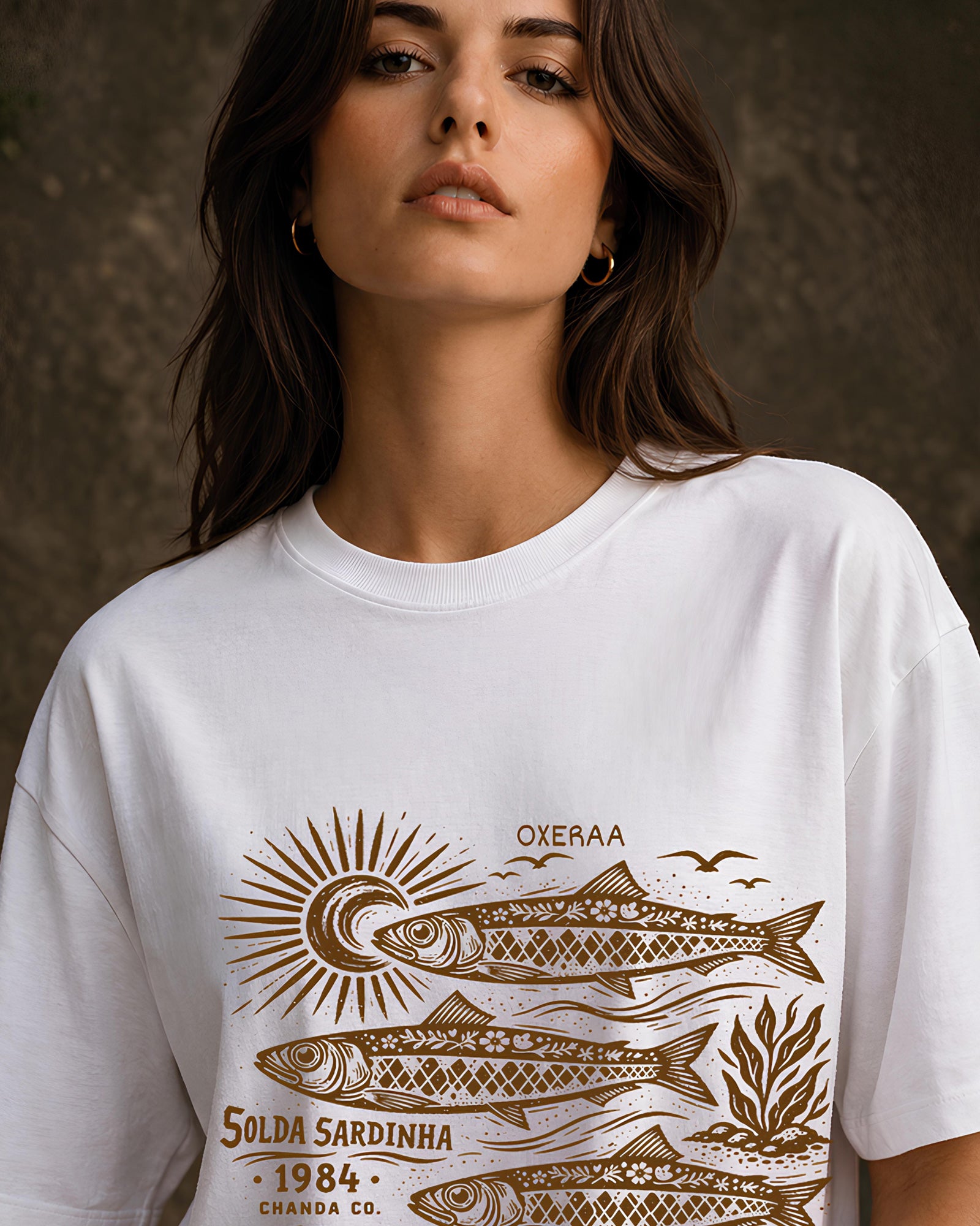 Maritime Seal Aesthetic Print - Oversized T-Shirt for Women
