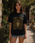 Ornate Weaver Aesthetic Print - Oversized T-Shirt for Women