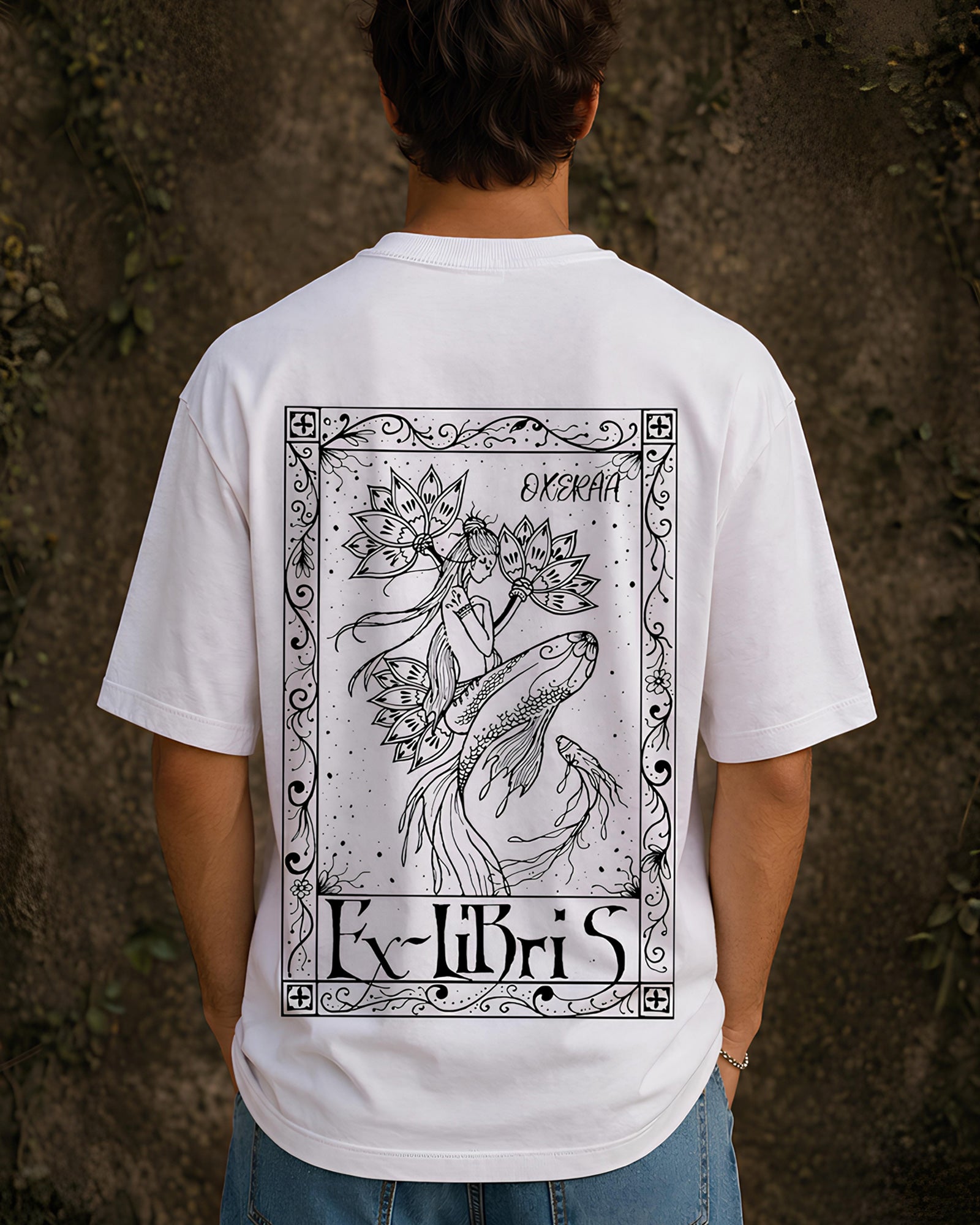 Piscean Muse Aesthetic Print - Oversized T-Shirt for Men