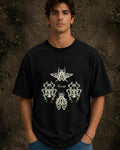 Regal Swarm Aesthetic Print - Oversized T-Shirt for Men