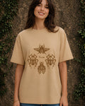 Regal Swarm Aesthetic Print - Oversized T-Shirt for Women
