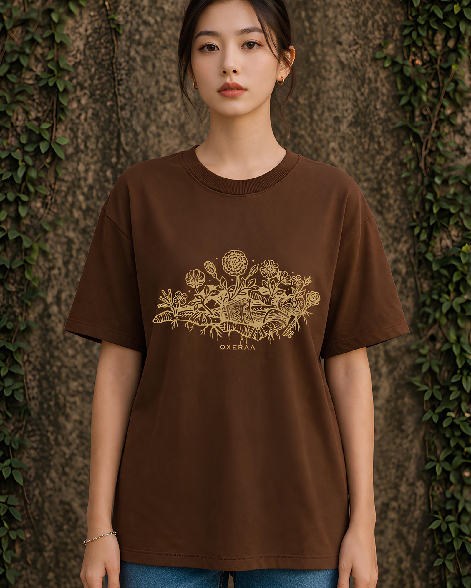 Sacred Knights Aesthetic Print - Oversized T-Shirt for Women