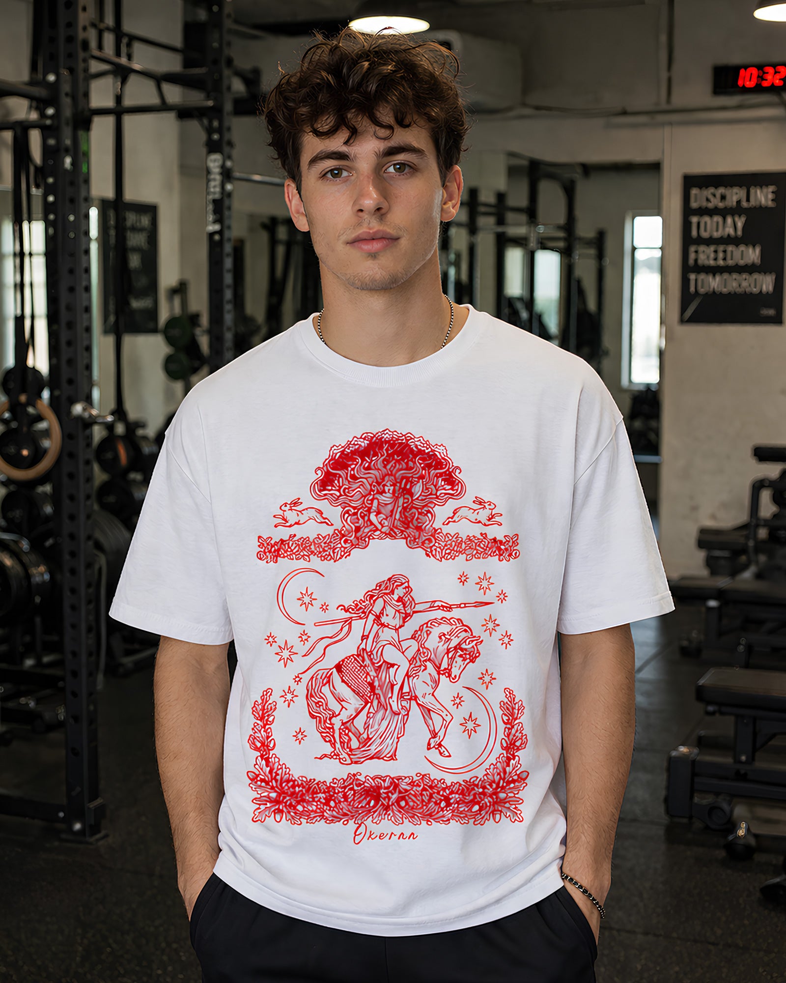 Spear of the Night Aesthetic Print - Oversized T-Shirt for Men