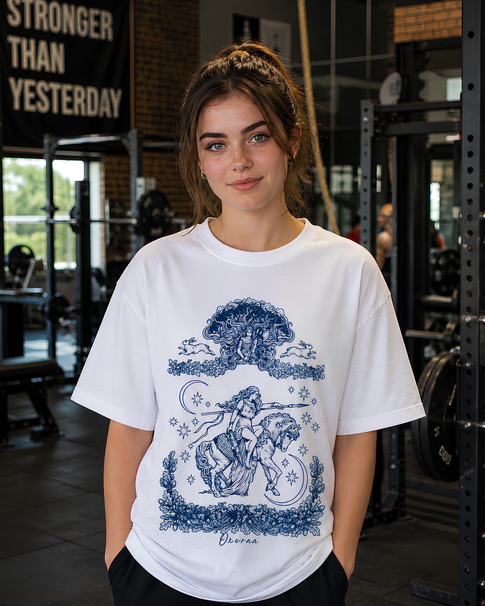 Spear of the Night Aesthetic Print - Oversized T-Shirt for Women