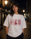 Stamped memories Aesthetic Print - Oversized T-Shirt for Women