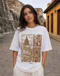 Stone & Spire Aesthetic Print - Oversized T-Shirt for Women