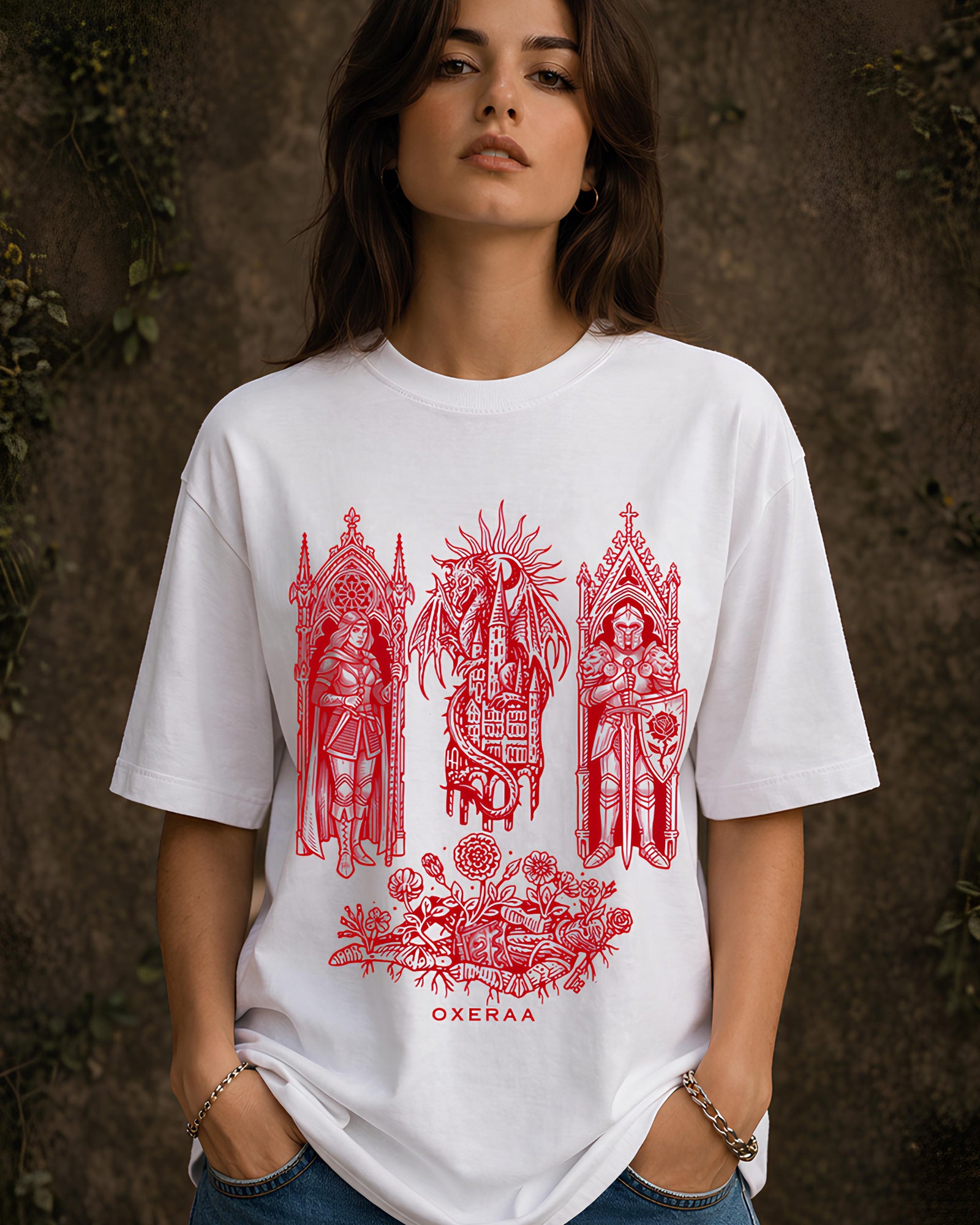 The Last Oath Aesthetic Print - Oversized T-Shirt for Women