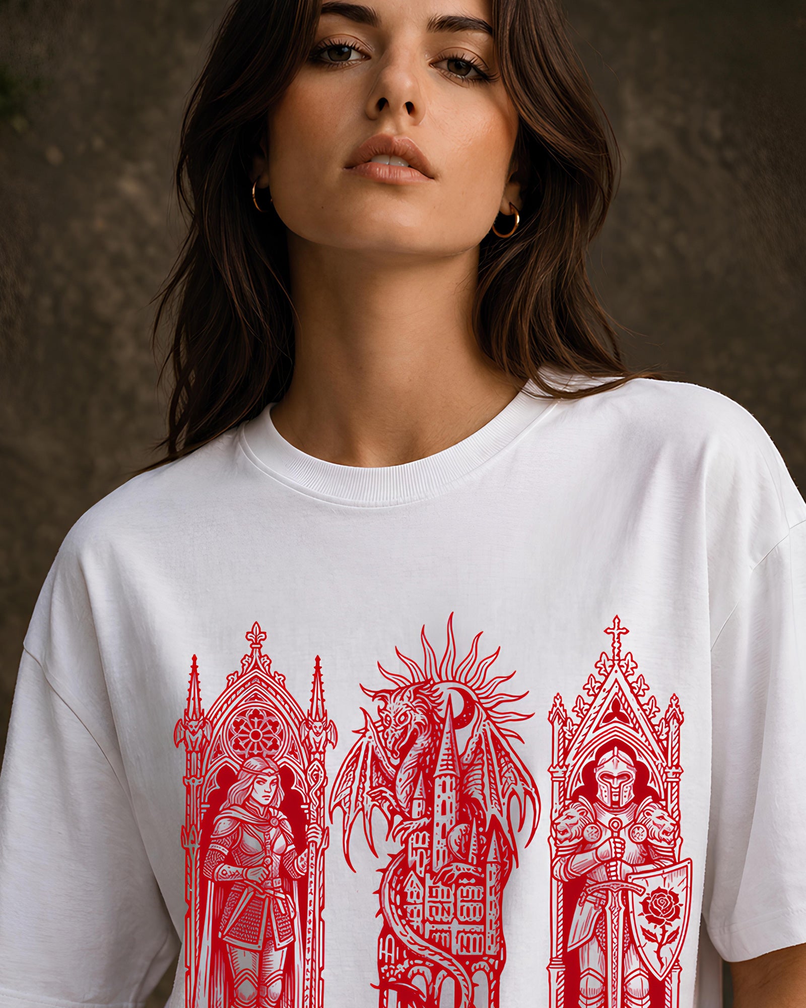 The Last Oath Aesthetic Print - Oversized T-Shirt for Women