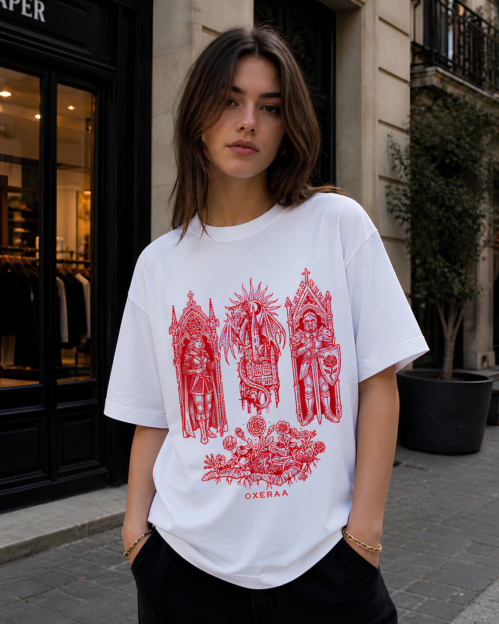The Last Oath Aesthetic Print - Oversized T-Shirt for Women
